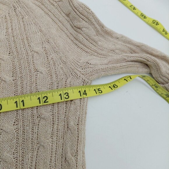 Marshalls Dragonfly Sweater Size Medium Brown Oatmeal Knit Pullover Length 27" - Picture 4 of 7